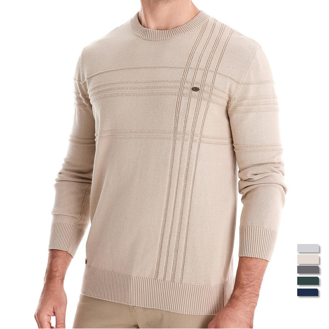 ROVESSA ROMA™ | ELEGANTE MAGLIONE DA UOMO LAVORATO A MAGLIA