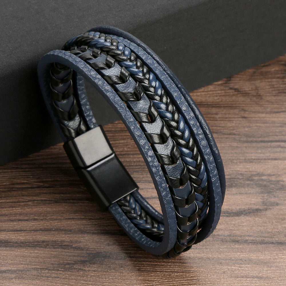 ROVESSA ROMA | BRACCIALE DA UOMO DI PELLE DI LUSSO