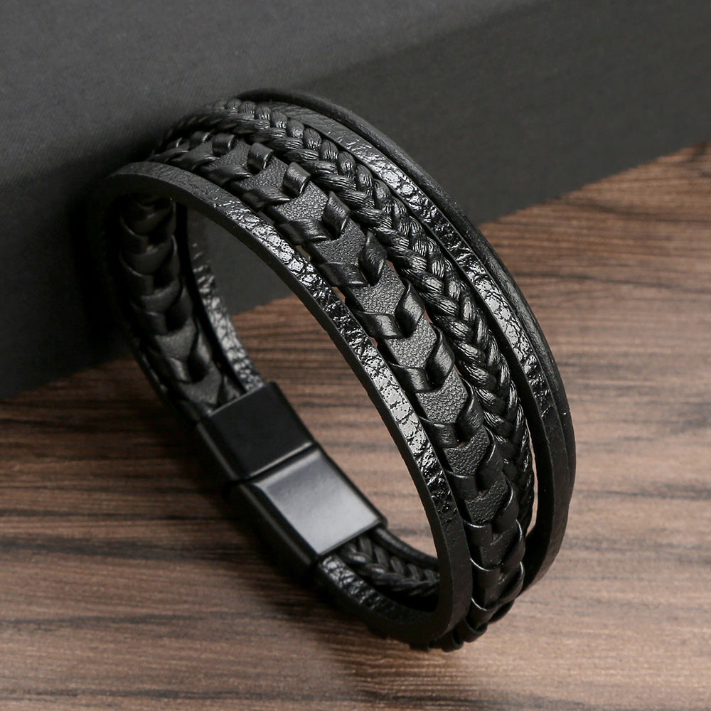 ROVESSA ROMA | BRACCIALE DA UOMO DI PELLE DI LUSSO