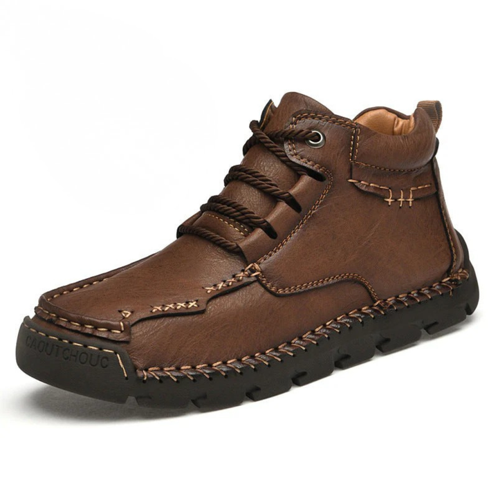 Stivali Martin Casual in Pelle Calda e Foderata in Pile Vintage da Uomo