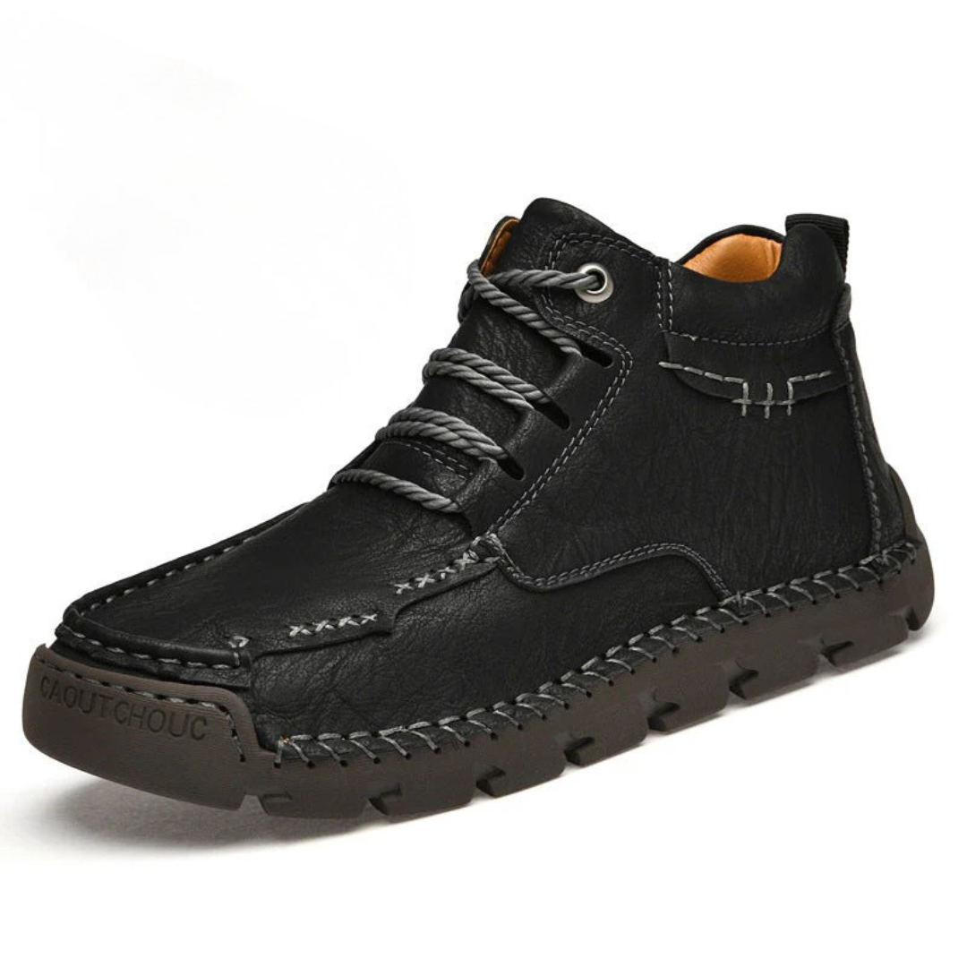 Stivali Martin Casual in Pelle Calda e Foderata in Pile Vintage da Uomo