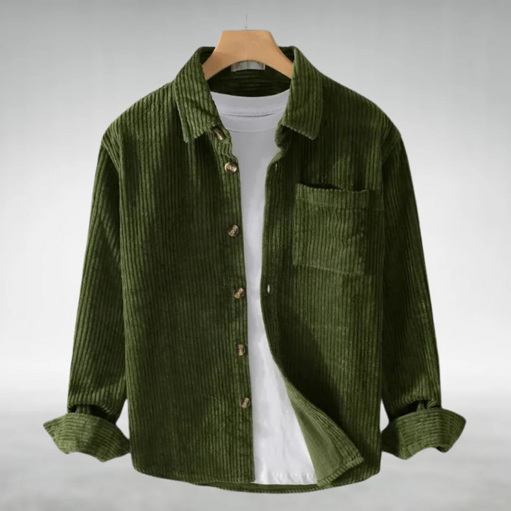 DUDLEY | CAMICIA CASUAL IN VELLUTO A COSTE