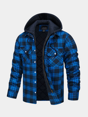 ROVESSA ROMA | GIACCA A QUADRI CON CAPPUCCIO