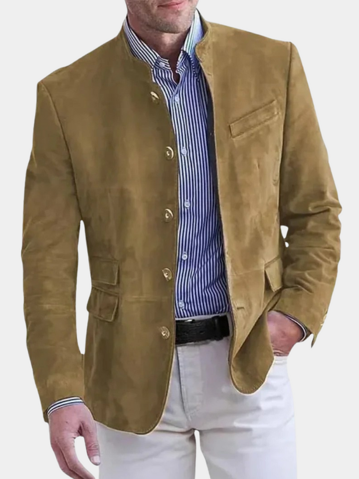 ROVESSA ROMA | GIACCA IN PELLE SCAMOSCIATA