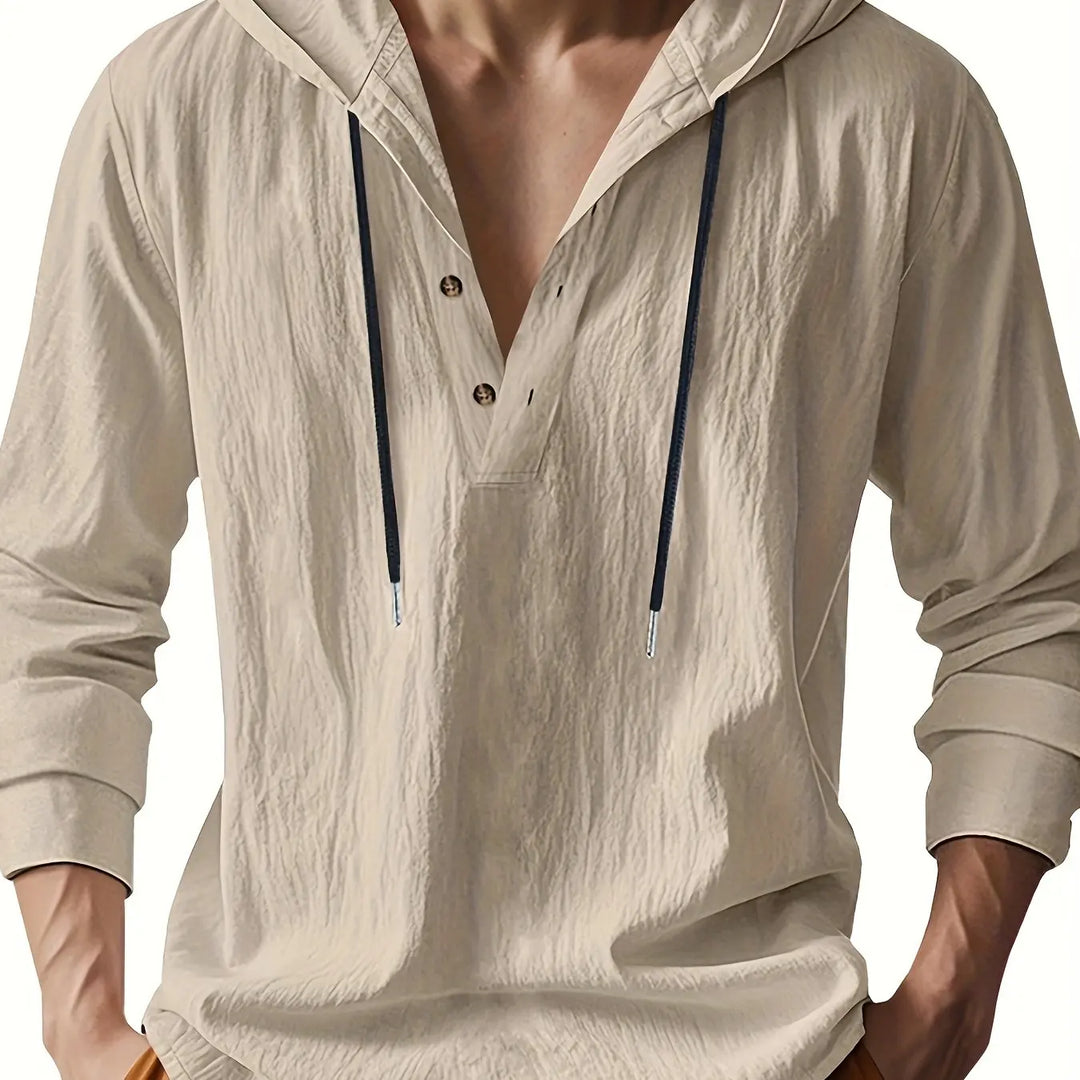 ROVESSA ROMA | CAMICIA IN LINO CON CAPPUCCIO DI LUSSO