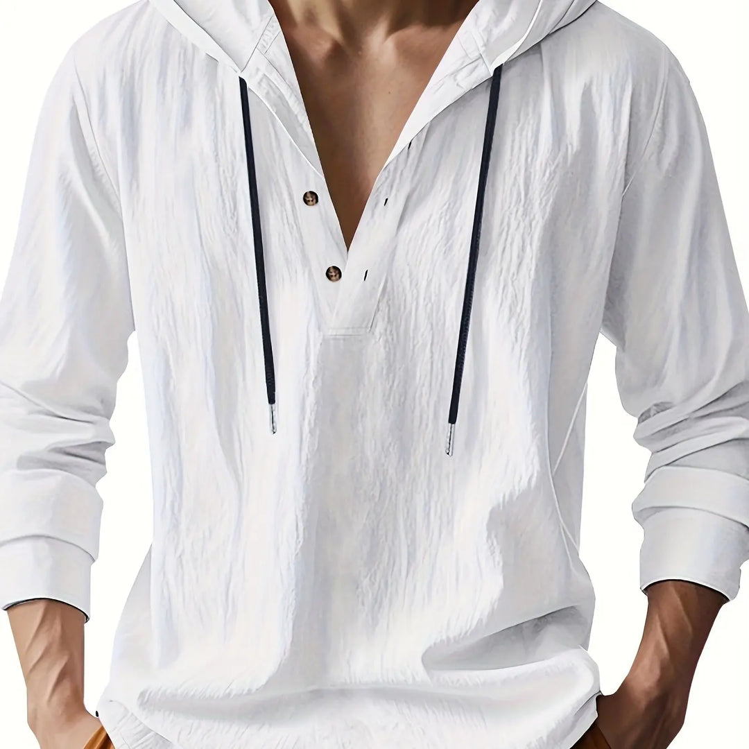 ROVESSA ROMA | CAMICIA IN LINO CON CAPPUCCIO DI LUSSO