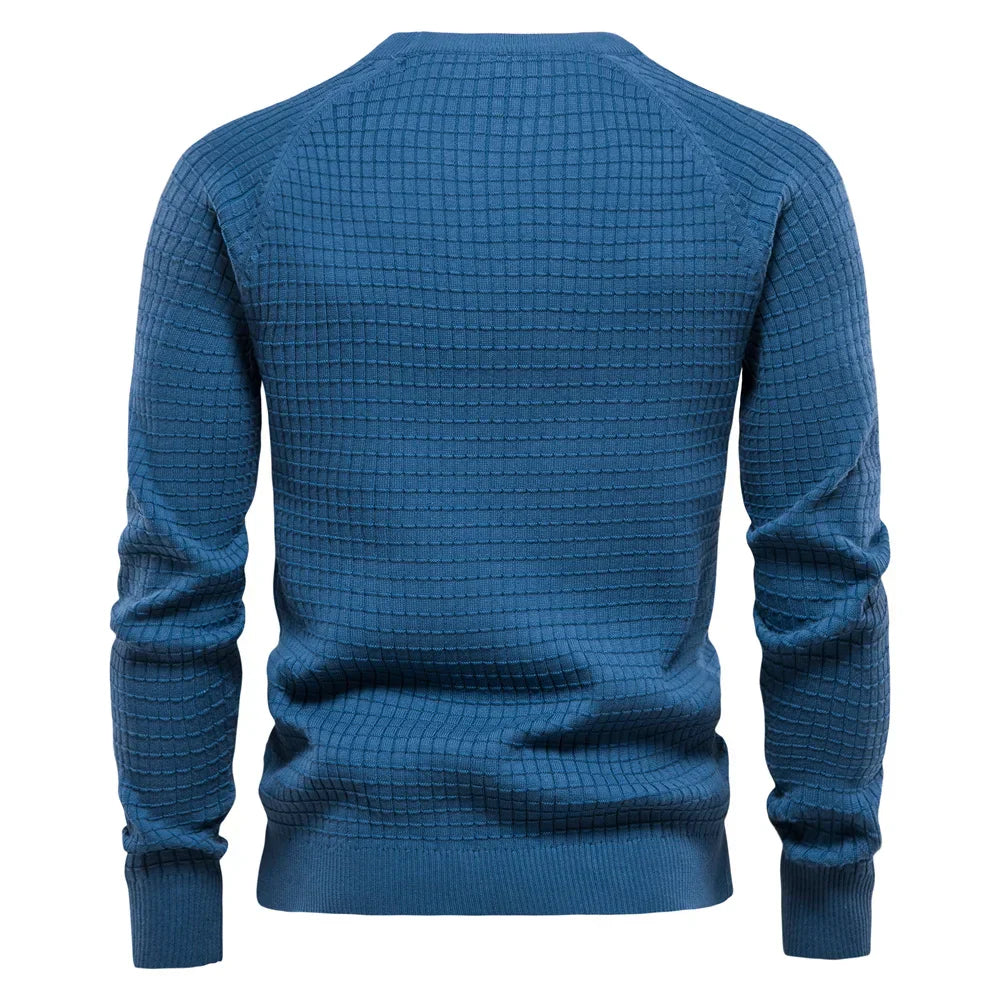 ROVESSA ROMA™ | MAGLIONE DA UOMO CON MOTIVO A GRIGLIA