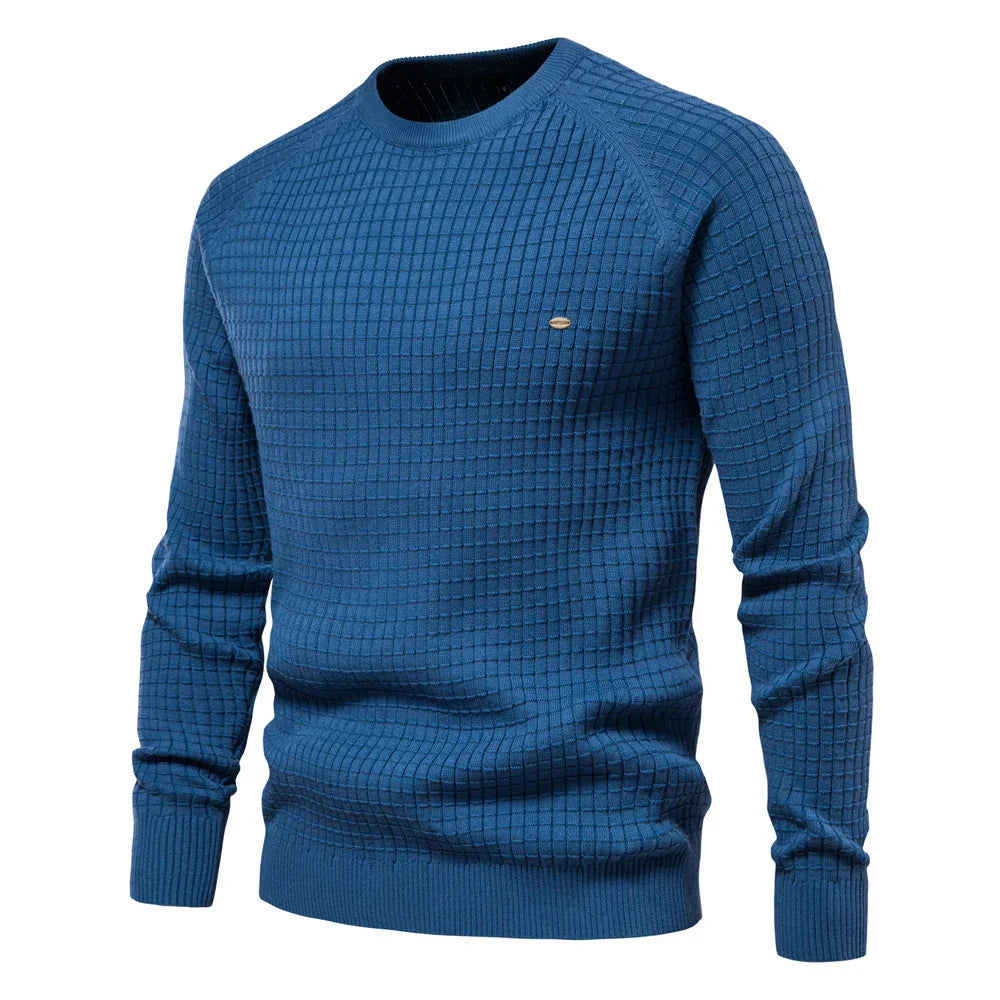 ROVESSA ROMA™ | MAGLIONE DA UOMO CON MOTIVO A GRIGLIA