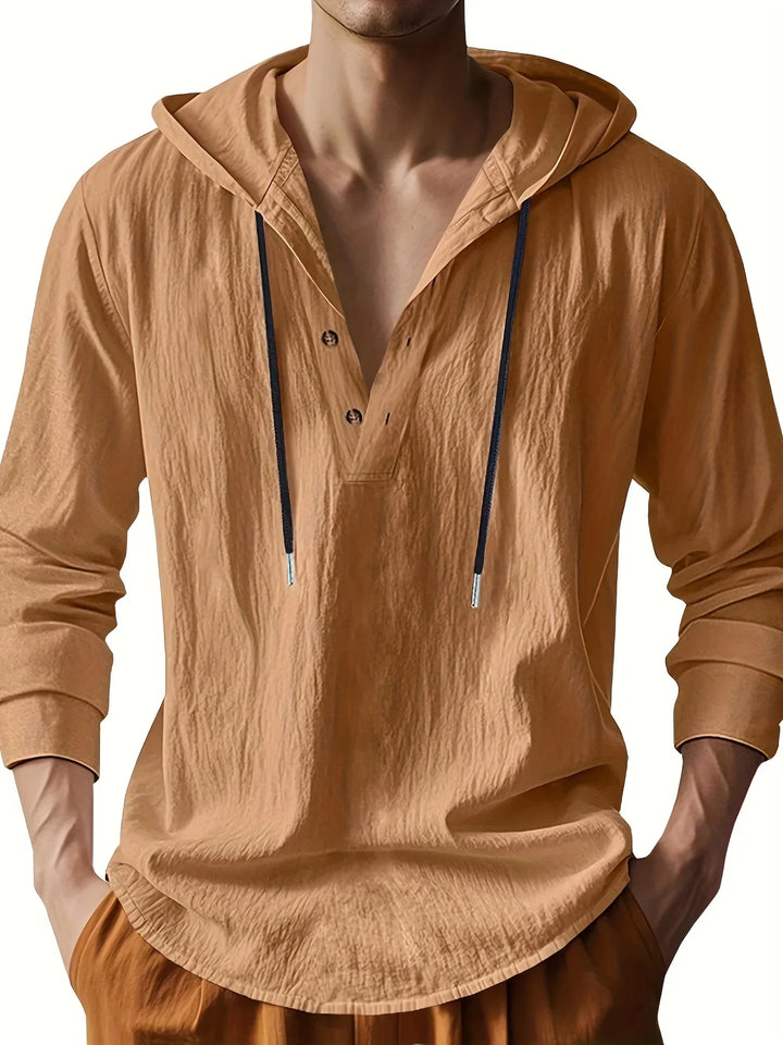 ROVESSA ROMA | CAMICIA IN LINO CON CAPPUCCIO DI LUSSO