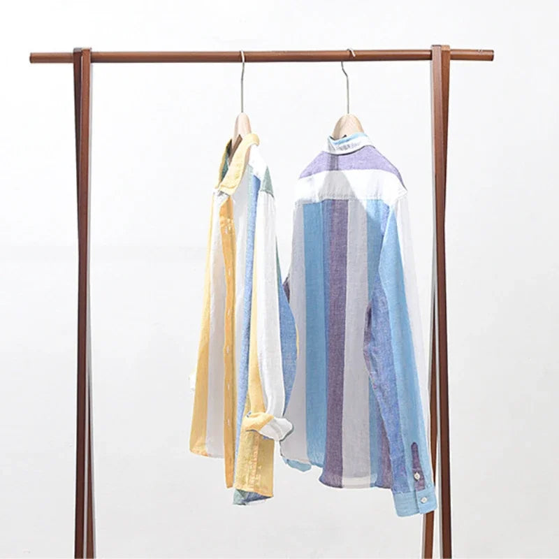 ANSELMO | CAMICIA DI LINO LEGGERA A RIGHE