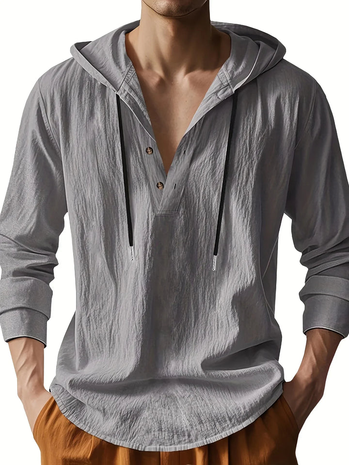 ROVESSA ROMA | CAMICIA IN LINO CON CAPPUCCIO DI LUSSO