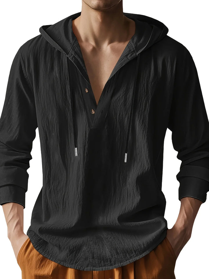 ROVESSA ROMA | CAMICIA IN LINO CON CAPPUCCIO DI LUSSO