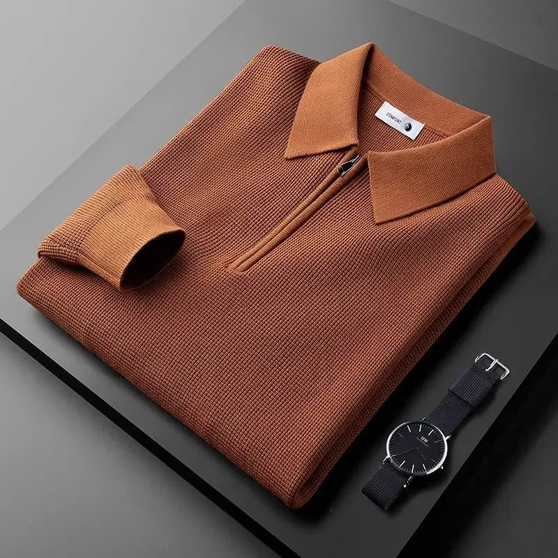 ROVESSA ROMA | FELPA CLASSICA IN MAGLIA WAFFLE DA UOMO