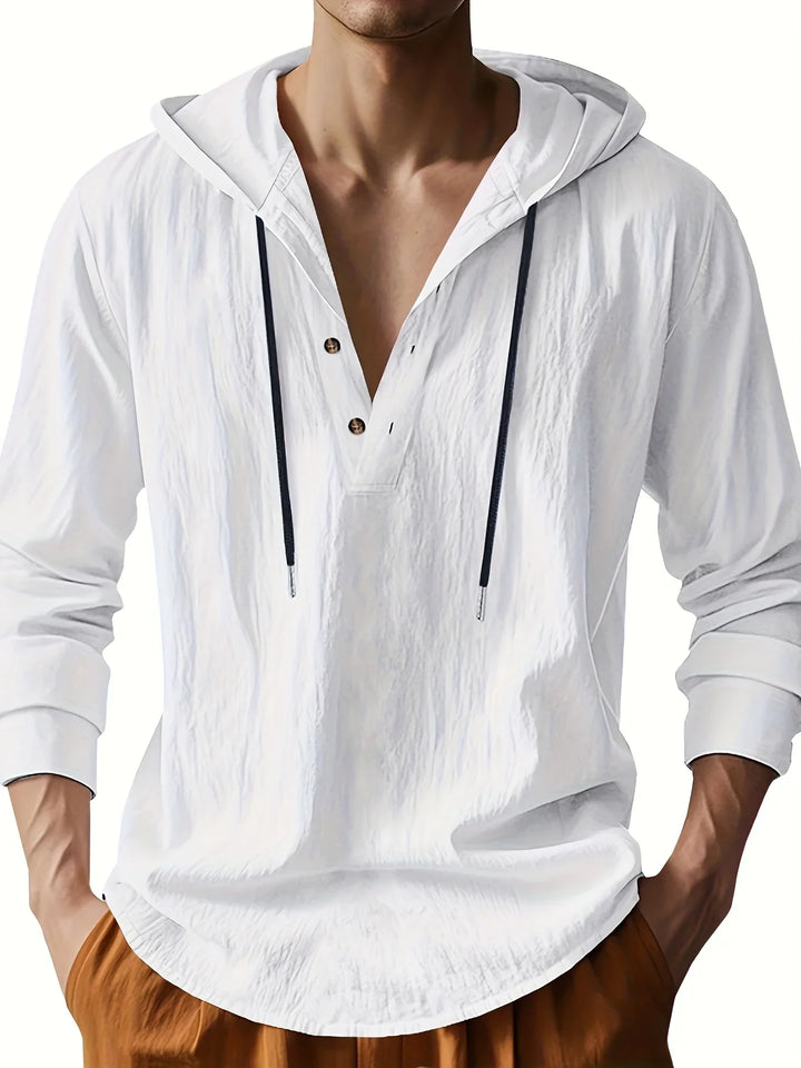 ROVESSA ROMA | CAMICIA IN LINO CON CAPPUCCIO DI LUSSO