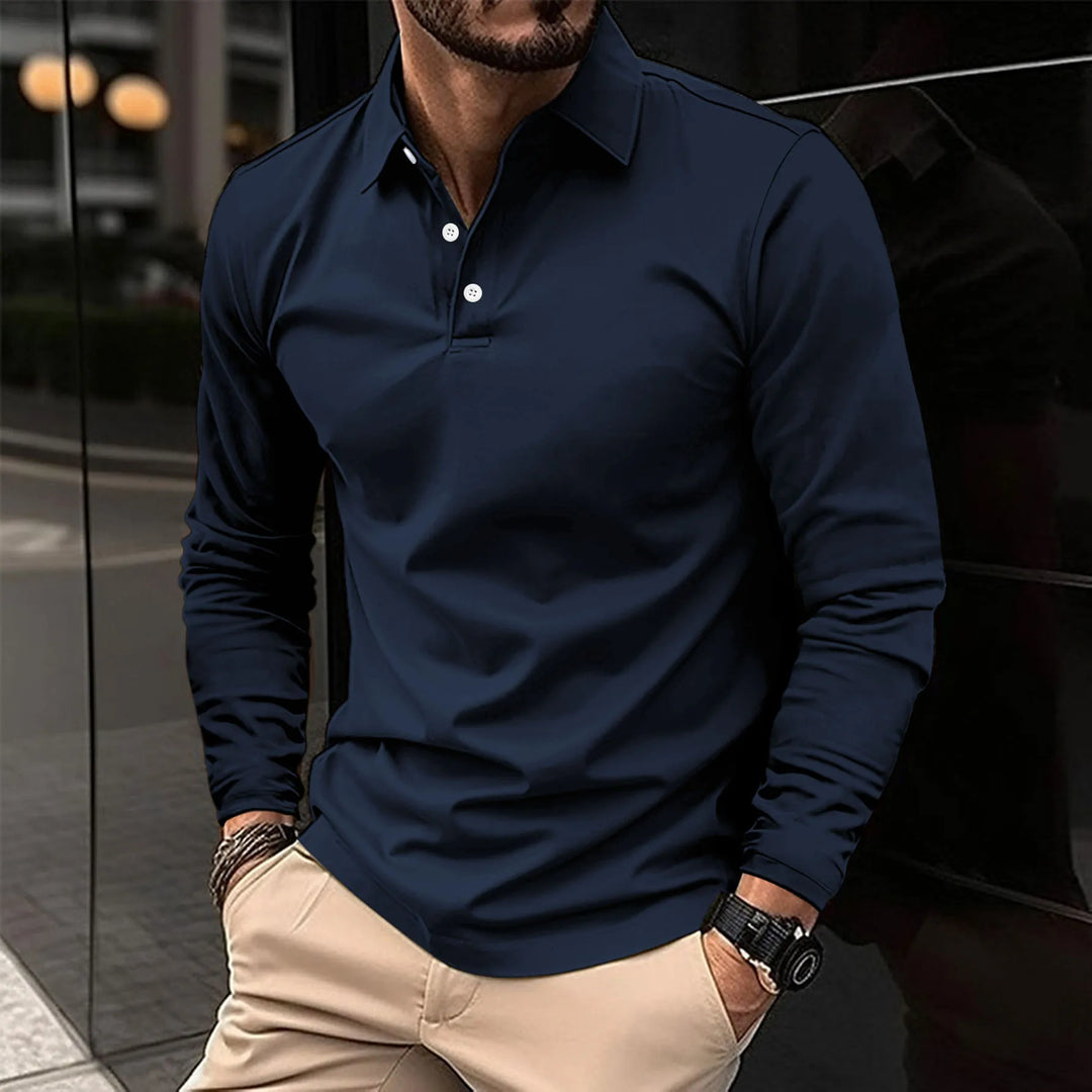 ROVESSA ROMA | POLO CLASSICA A MANICHE LUNGHE DA UOMO