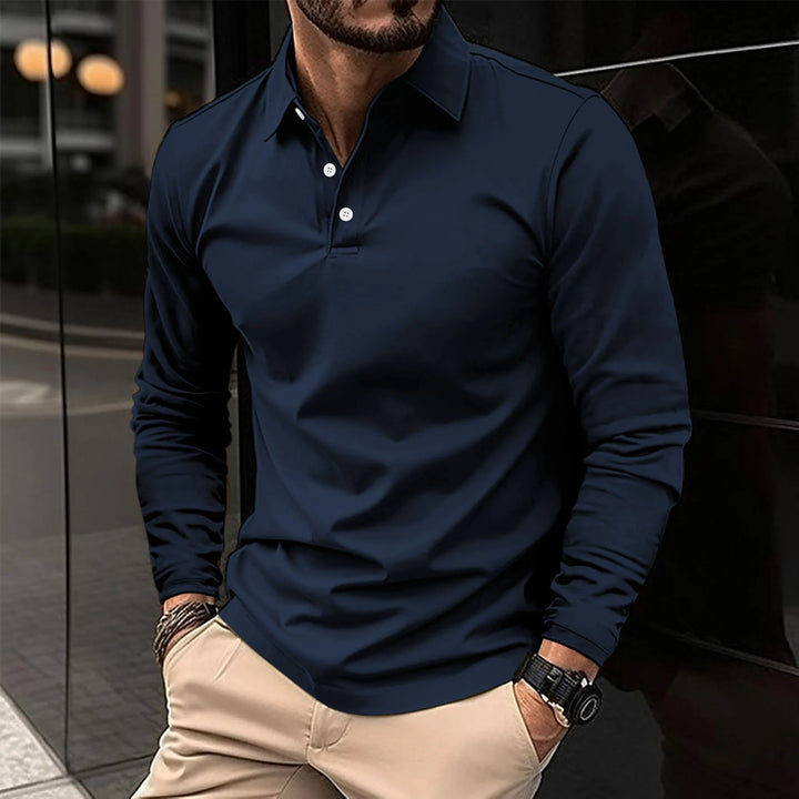 ROVESSA ROMA | POLO CLASSICA A MANICHE LUNGHE DA UOMO
