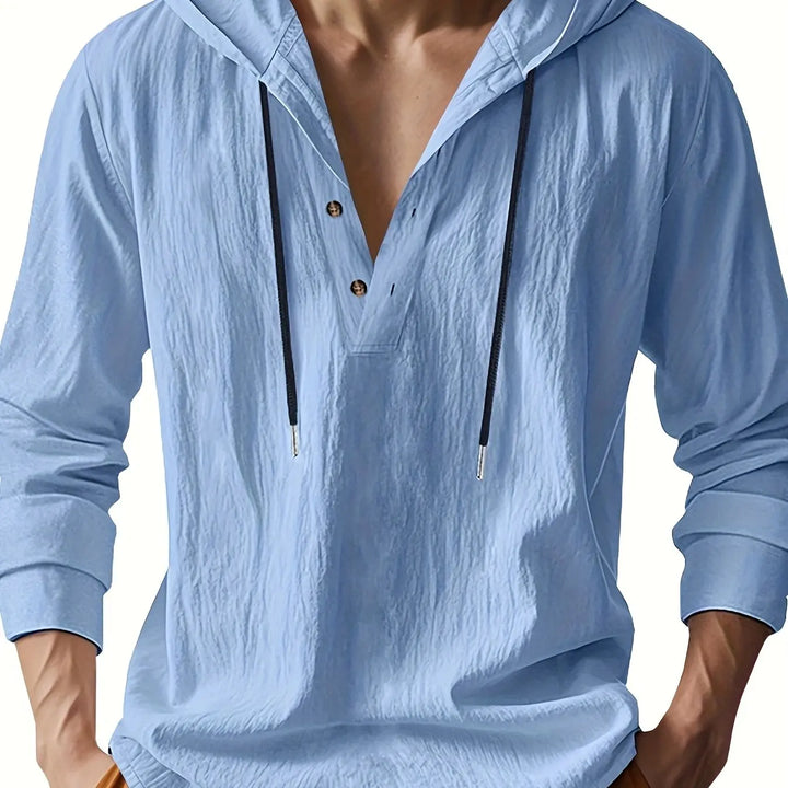 ROVESSA ROMA | CAMICIA IN LINO CON CAPPUCCIO DI LUSSO