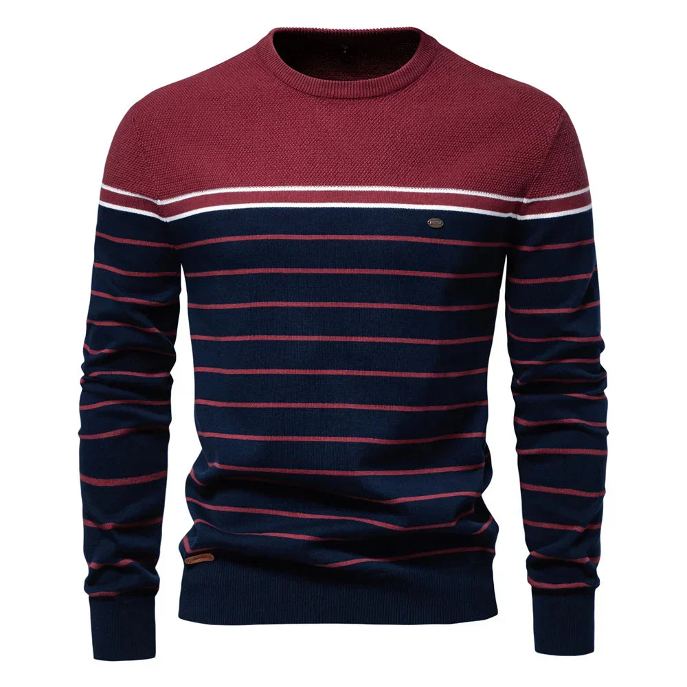 ROVESSA ROMA™ | MAGLIONE DA UOMO CON DISEGNO A RIGHE