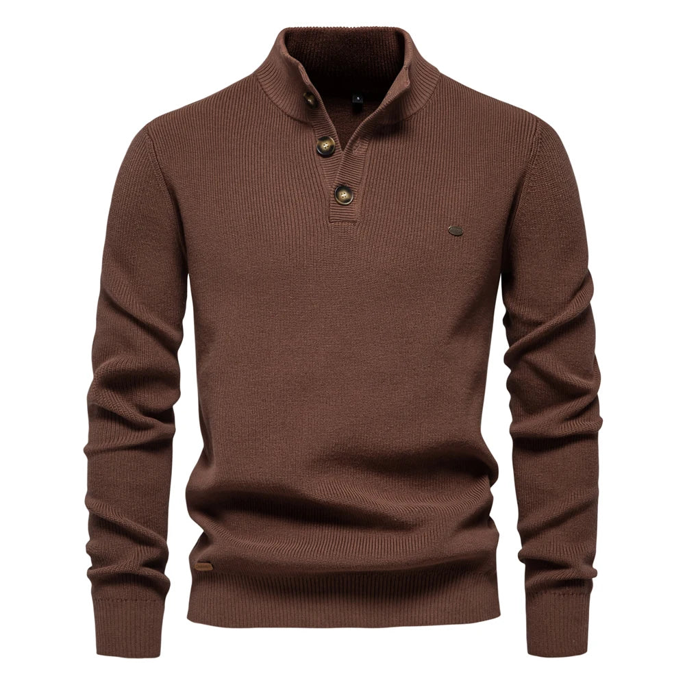 ROVESSA ROMA™ | MAGLIONE DA UOMO CON DESIGN A BOTTONI