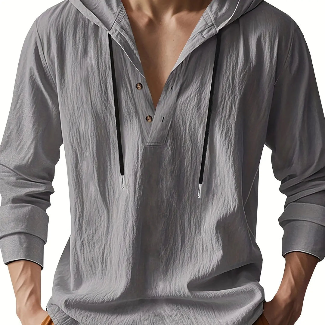 ROVESSA ROMA | CAMICIA IN LINO CON CAPPUCCIO DI LUSSO