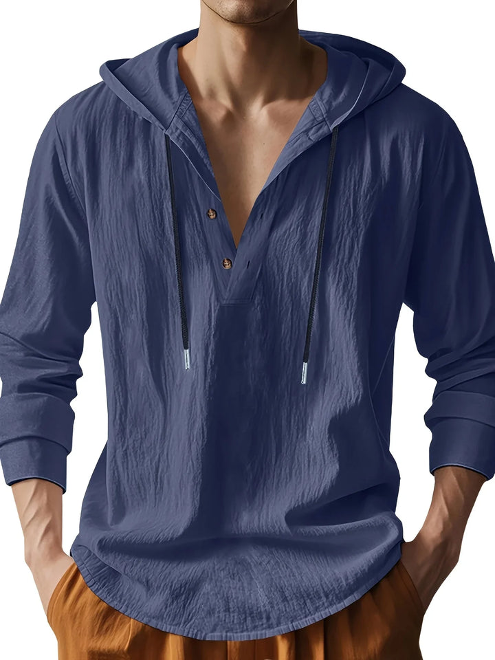 ROVESSA ROMA | CAMICIA IN LINO CON CAPPUCCIO DI LUSSO
