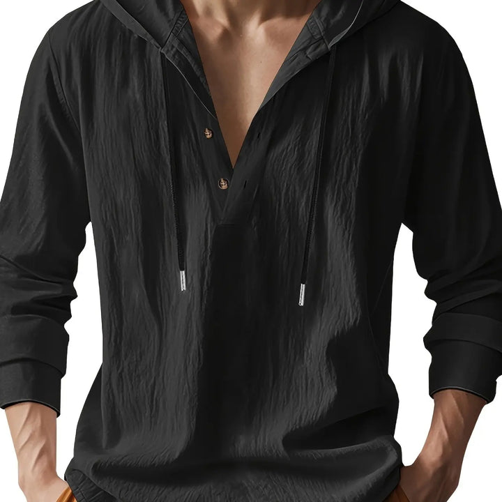 ROVESSA ROMA | CAMICIA IN LINO CON CAPPUCCIO DI LUSSO