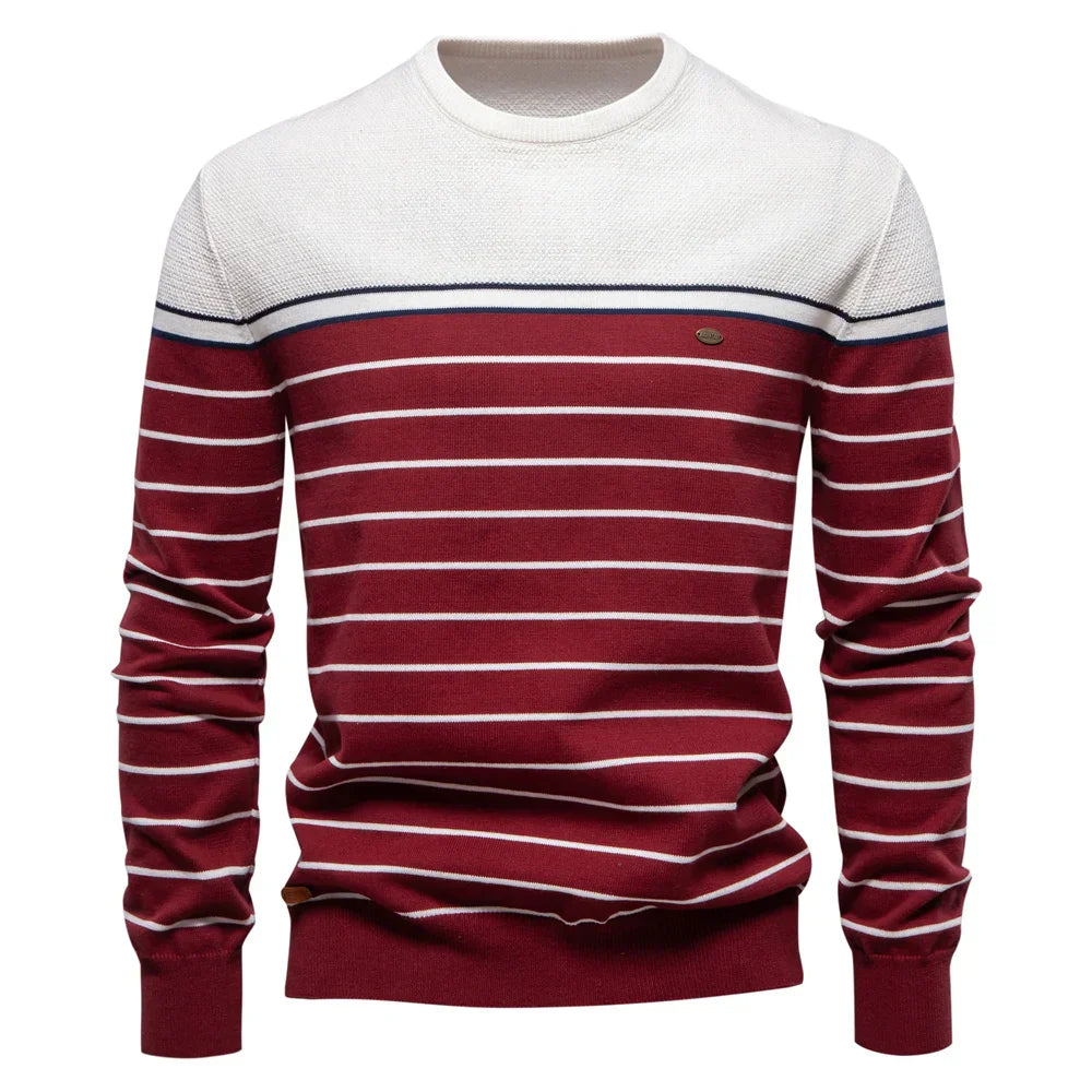 ROVESSA ROMA™ | MAGLIONE DA UOMO CON DISEGNO A RIGHE