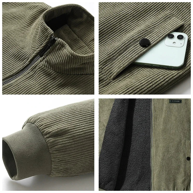 Udo | giacca in corduroy con foderatura in pile
