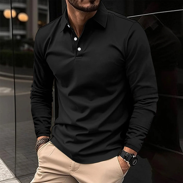 ROVESSA ROMA | POLO CLASSICA A MANICHE LUNGHE DA UOMO