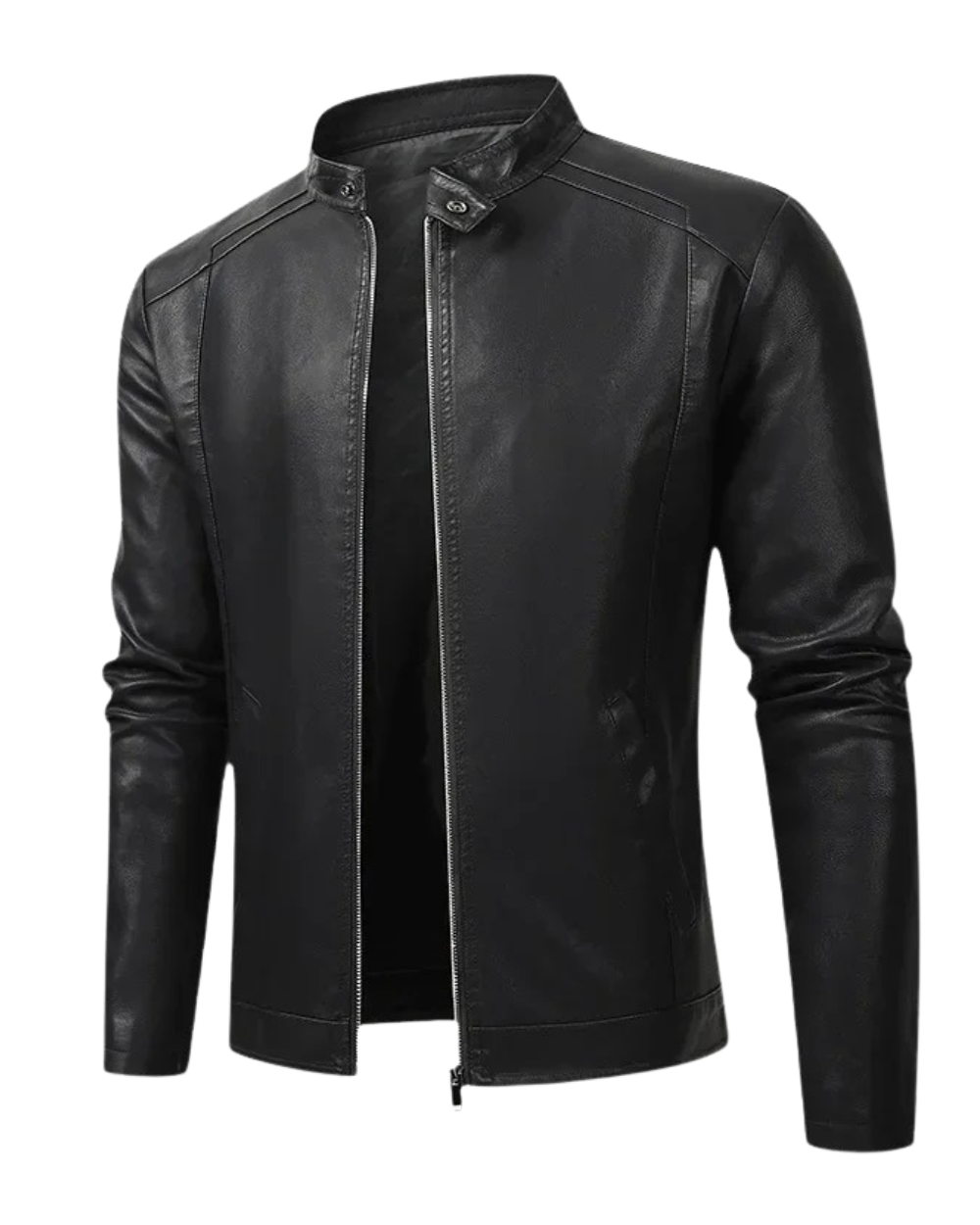 Giacca Biker in Pelle Elegante da Uomo