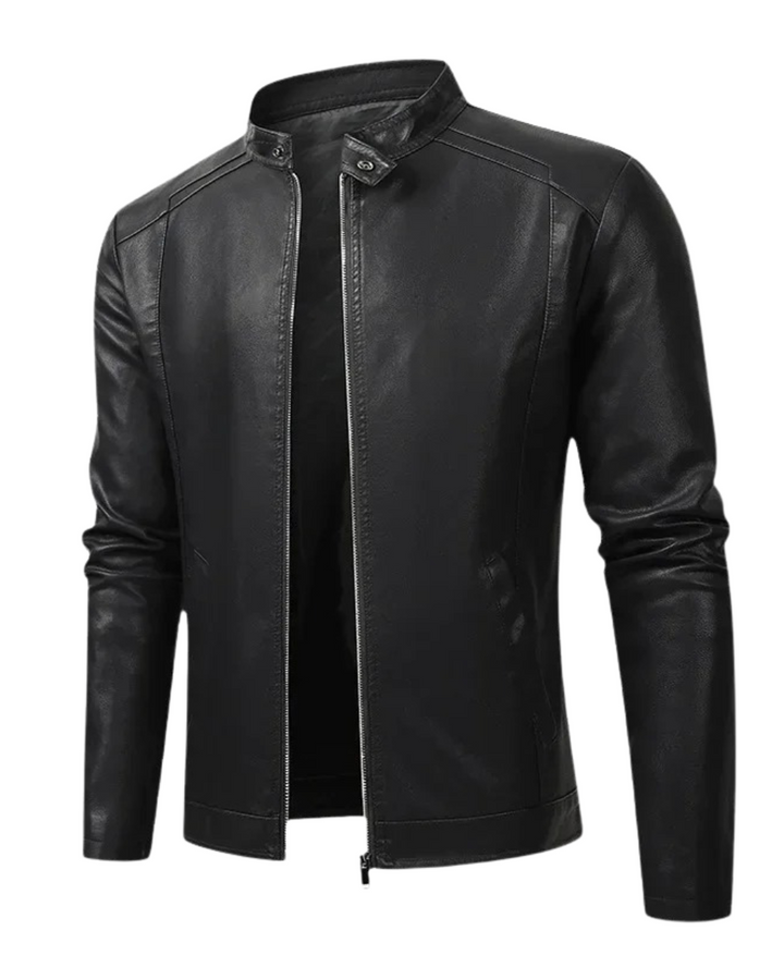 Giacca Biker in Pelle Elegante da Uomo