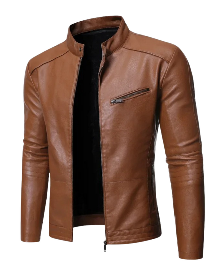 Giacca di Pelle Elegante