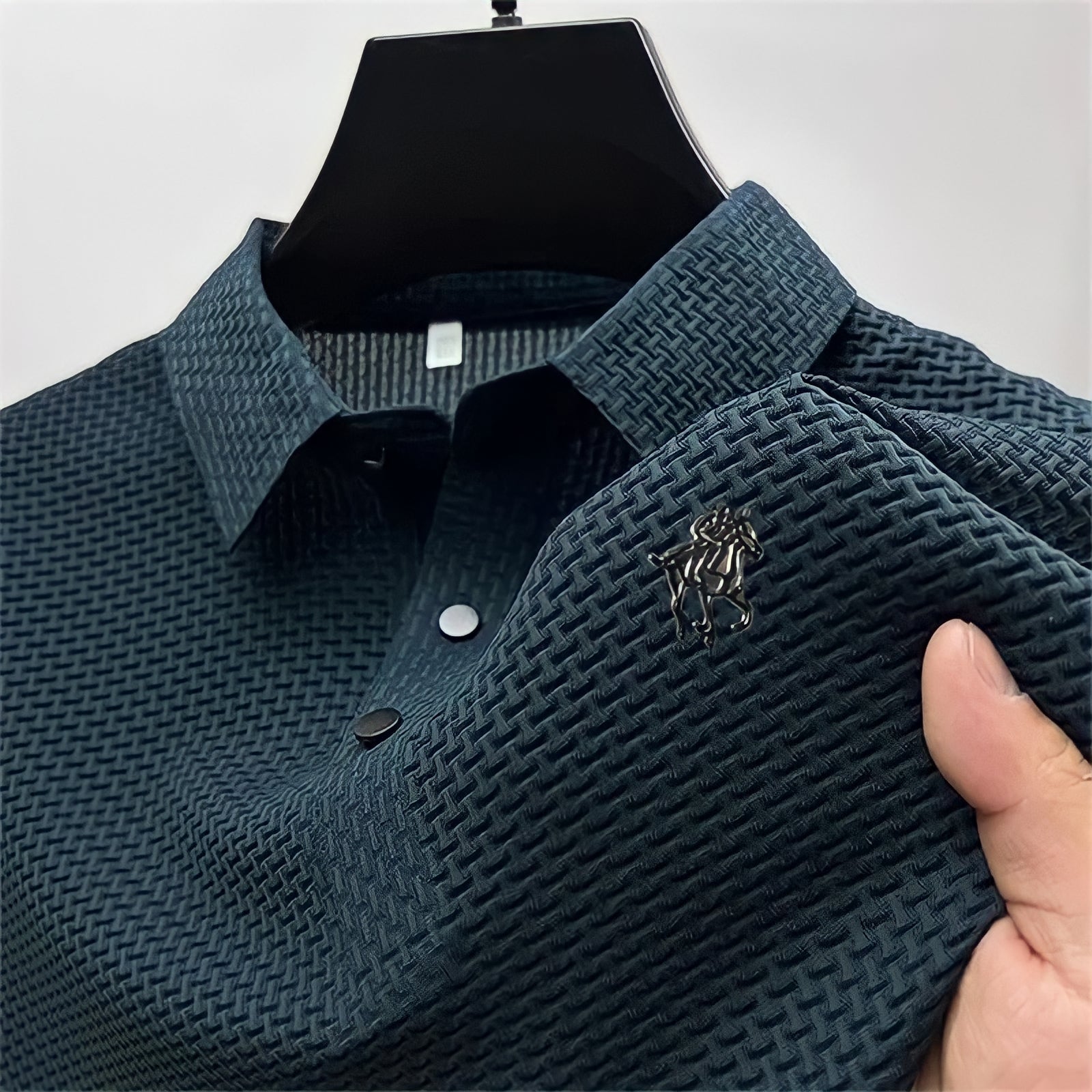POLO CON TEXTURE A TAGLIO SLIM