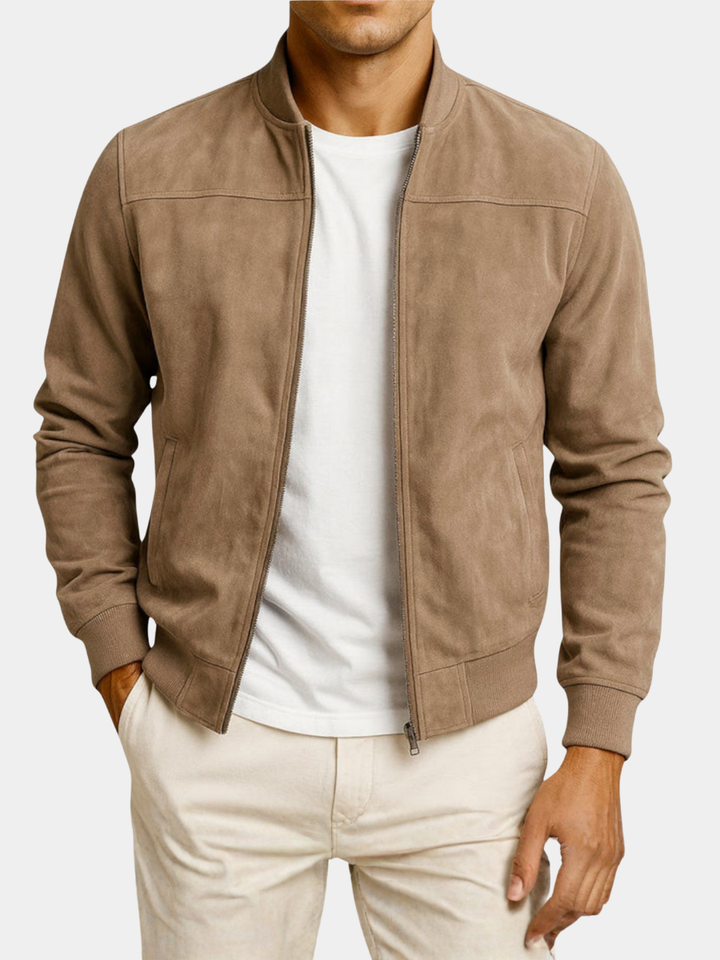 ROVESSA ROMA | GIACCA BOMBER IN CAMOSCIO UOMO