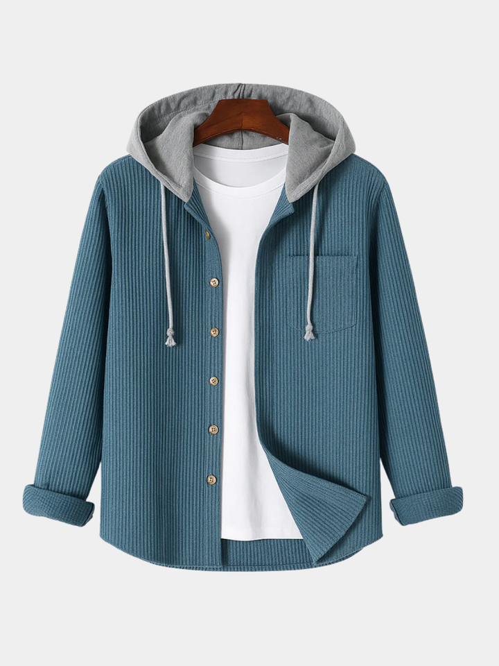ROVESSA ROMA | CAMICIA IN CORDUROY CON CAPPUCCIO