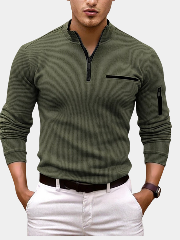 ROVESSA ROMA | CAMICIA A MANICHE LUNGHE CON ZIP