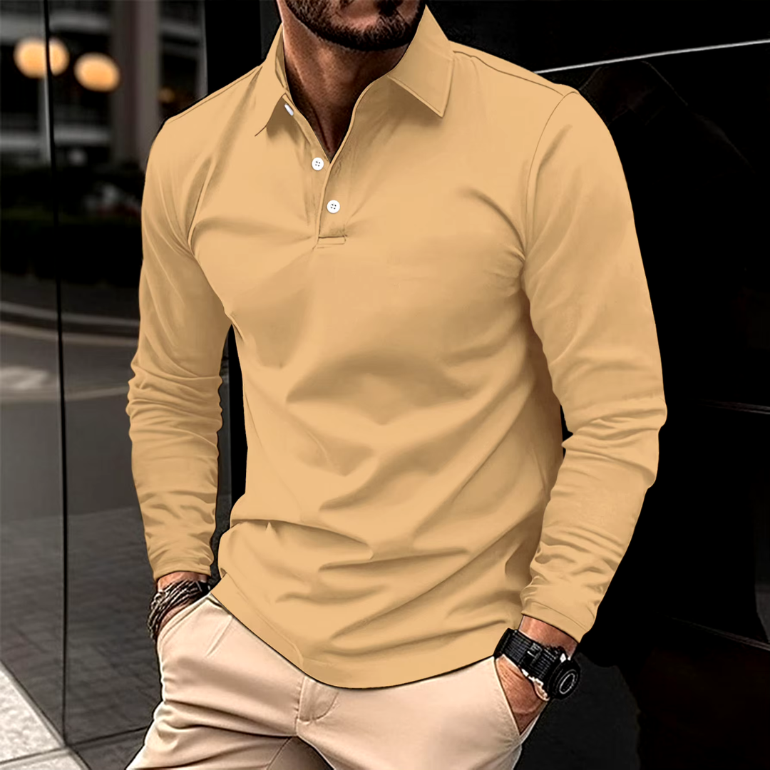 ROVESSA ROMA | POLO CLASSICA A MANICHE LUNGHE DA UOMO