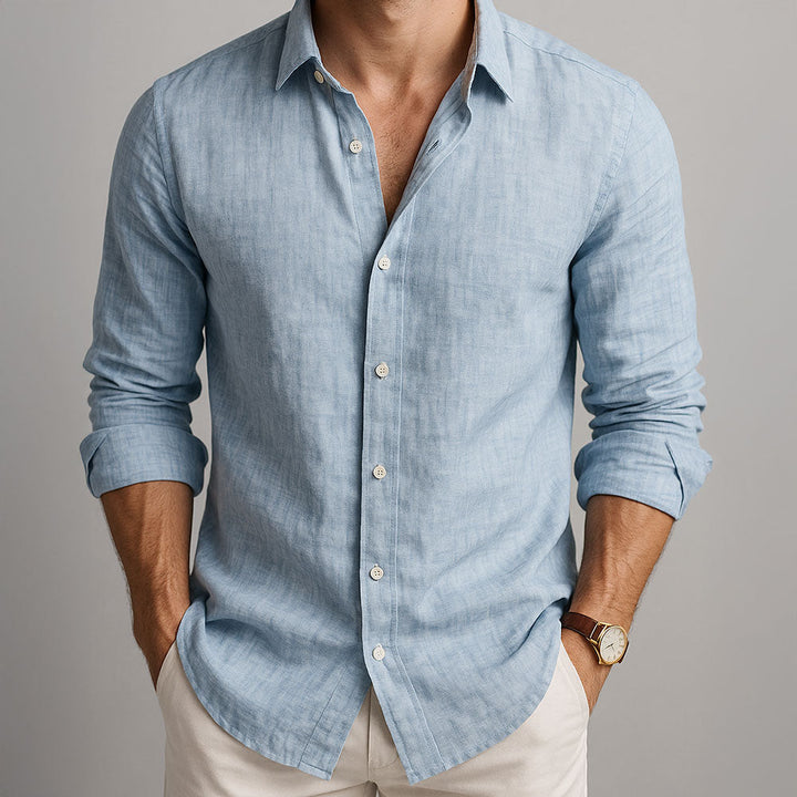 CAMICIA ESSENZIALE IN LINO