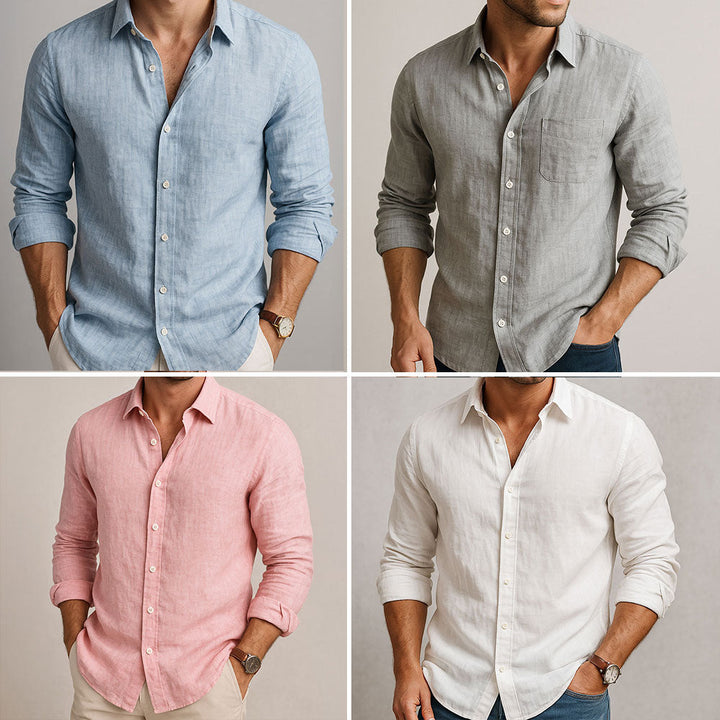 CAMICIA ESSENZIALE IN LINO