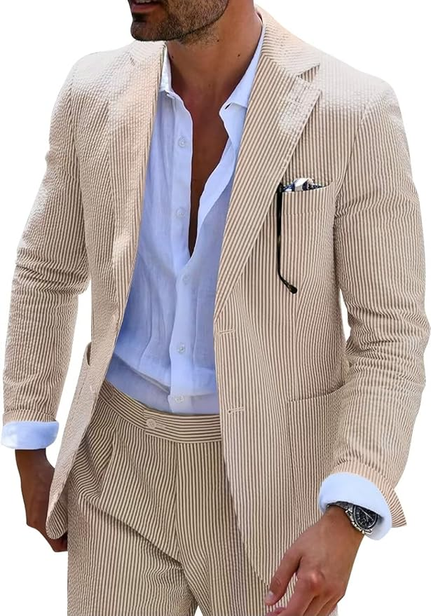 COMPLETO ESTIVO A RIGHE (PANTALONI+GIACCA) ROVESSA ROMA