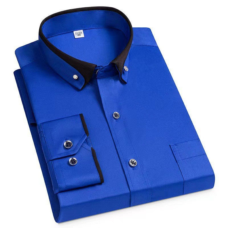 Alberto | Camicia di cotone classica con maniche lunghe