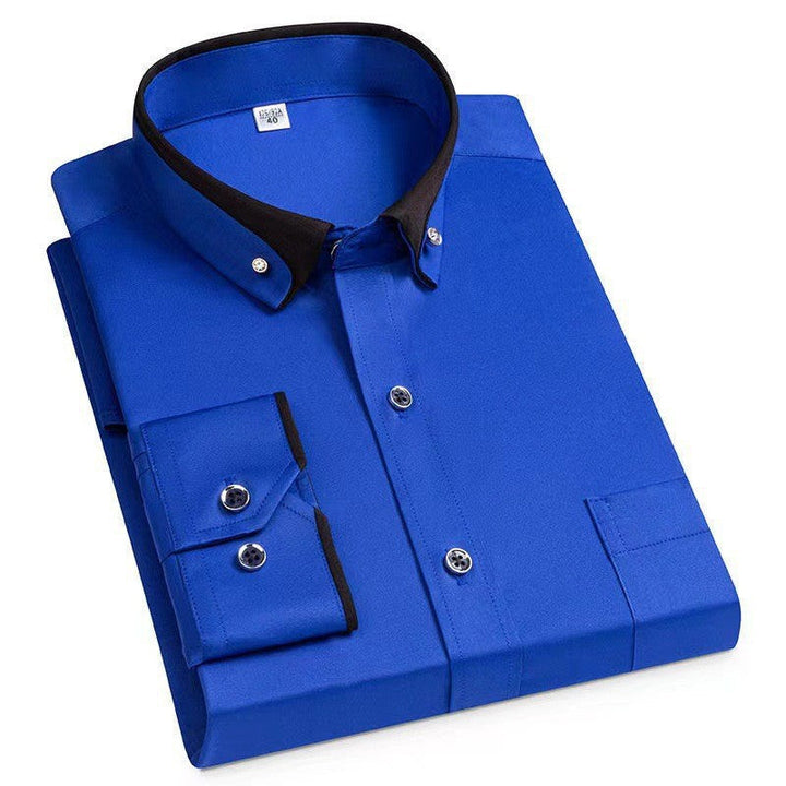 Alberto | Camicia di cotone classica con maniche lunghe