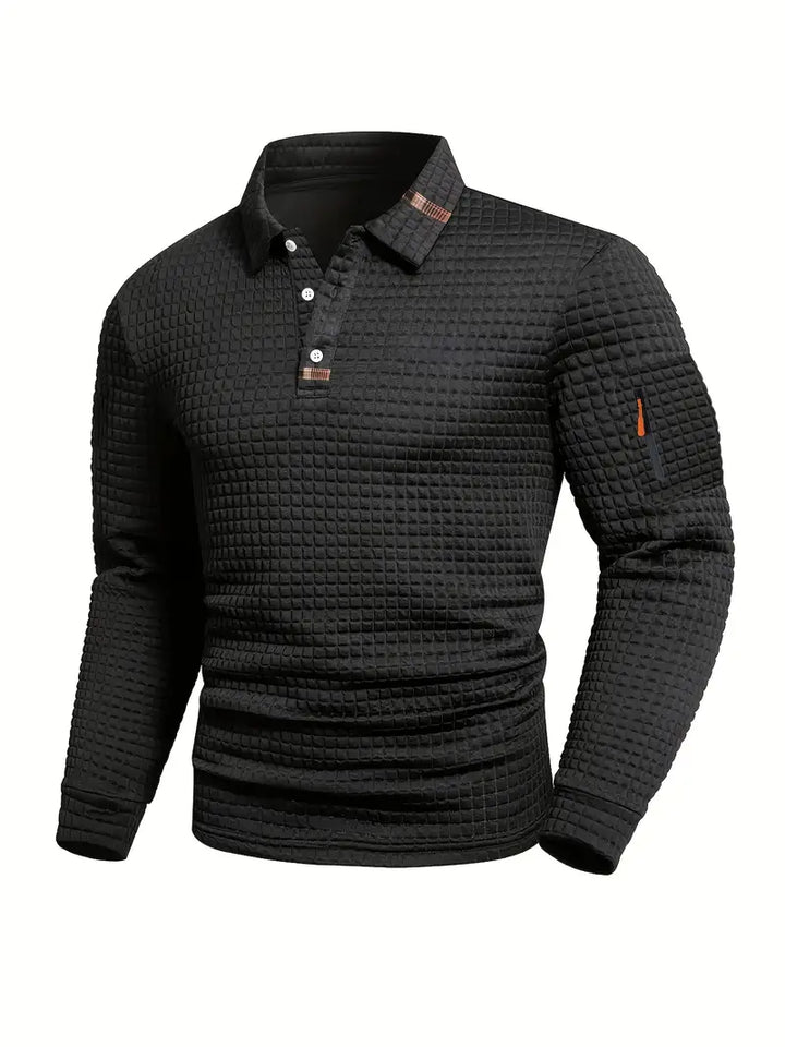 Antonio | Polo Shirt Testurizzato Con Tasca Sulla Manica