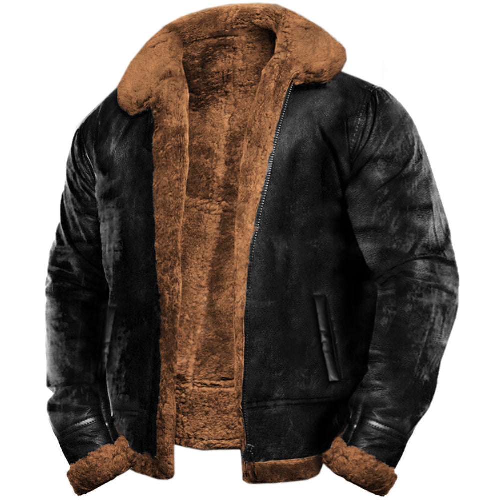 Giacca in Pelle Vintage da Uomo per Esterni