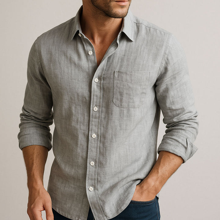 CAMICIA ESSENZIALE IN LINO