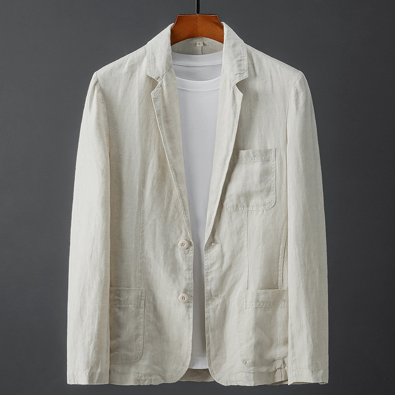 MAURIZIO | BLAZER IN LINO E COTONE