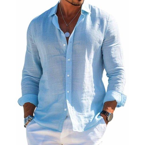 GENNARO | CAMICIA ELEGANTE IN COTONE E LINO