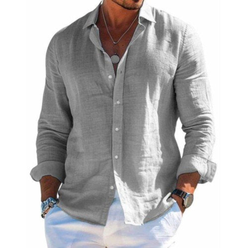 GENNARO | CAMICIA ELEGANTE IN COTONE E LINO