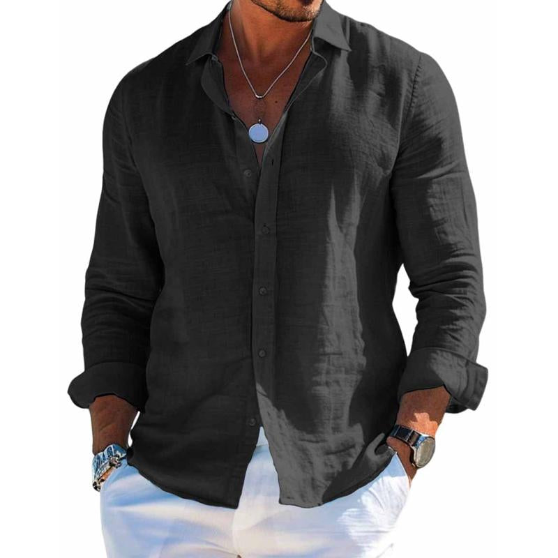 GENNARO | CAMICIA ELEGANTE IN COTONE E LINO