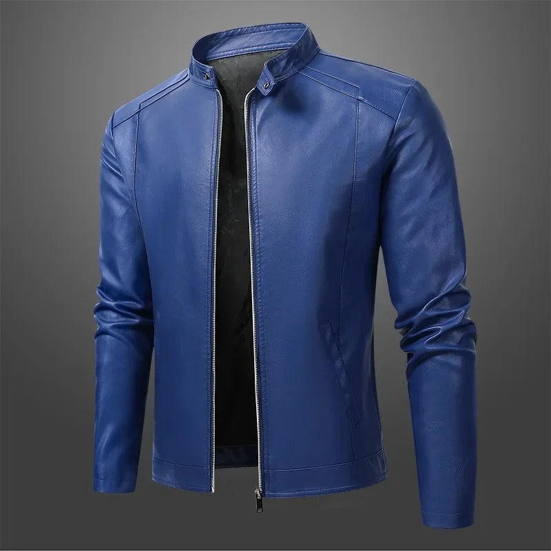 Giacca Biker in Pelle Elegante da Uomo